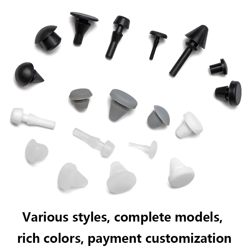 Silicone Plug Rubber Stopper T-plug Black Soft Match High Elasticity Cap Cover White Seismic Eyelet Muffling Thermostability - Image 2