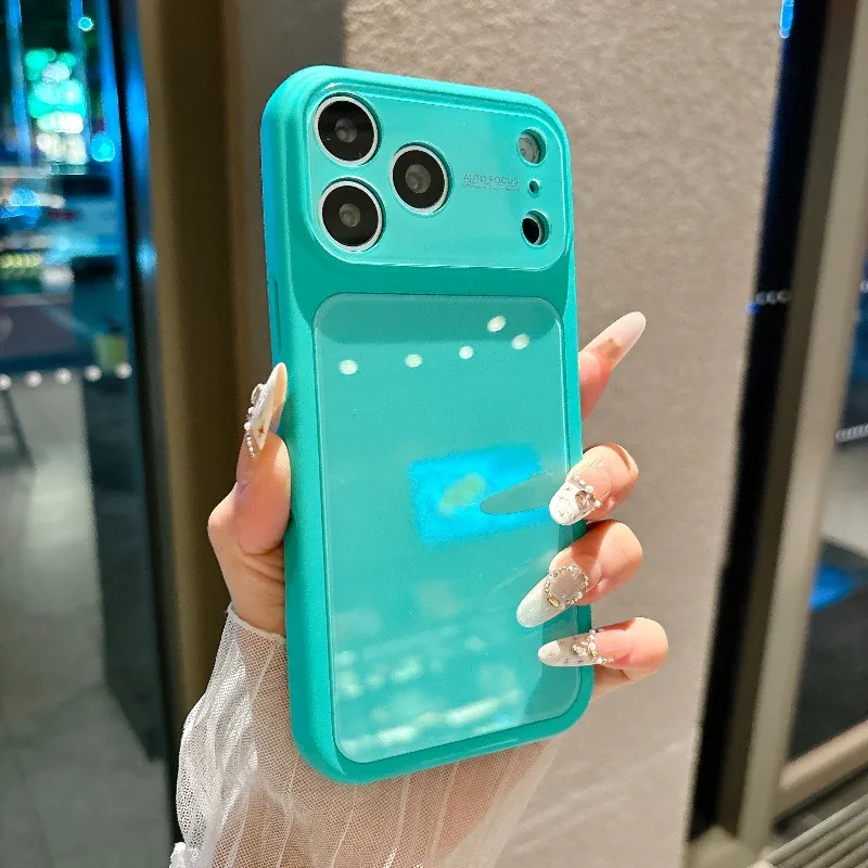 Luxury Candy Solid Color High Gloss Phone Case with Camera Lens Protection