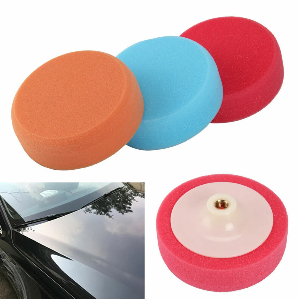 3pcs M14 150mm Car Polishing Heads Mop Pads Sponge Soft Foam Car Cleaning And Maintenance Products