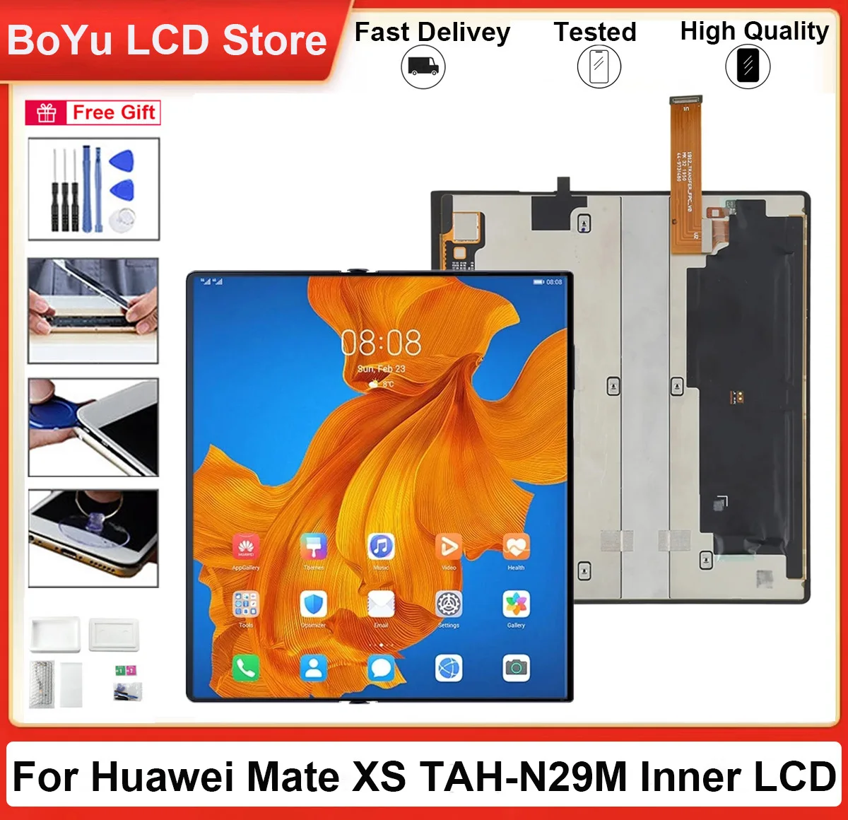 

Tested 8.0" 100% Original mate xs Screen For Huawei Mate XS TAH-N29M foldable LCD + Touch Display Digitizer With Frame Assembly