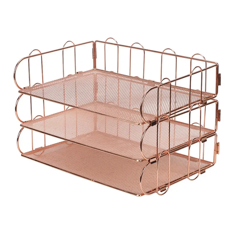 

Креативный настольный, трехуровневый стеллаж для файлов, органайзер для офисного стола и стеллаж для хранения