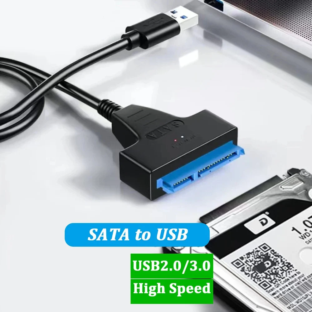 USB 3.0 SATA Cable Adapter สูงสุด 6 Gbps คอมพิวเตอร์สายเชื่อมต่อรองรับ 2.5 นิ้วภายนอก Ssd Hdd ฮาร์ดไดรฟ์ USB
