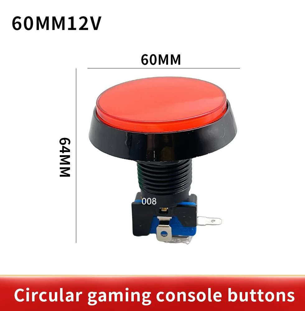 5-Colors-LED-Light-Lamp-60MM-Big-Round-Arcade-Video-Game-Player-Push ...