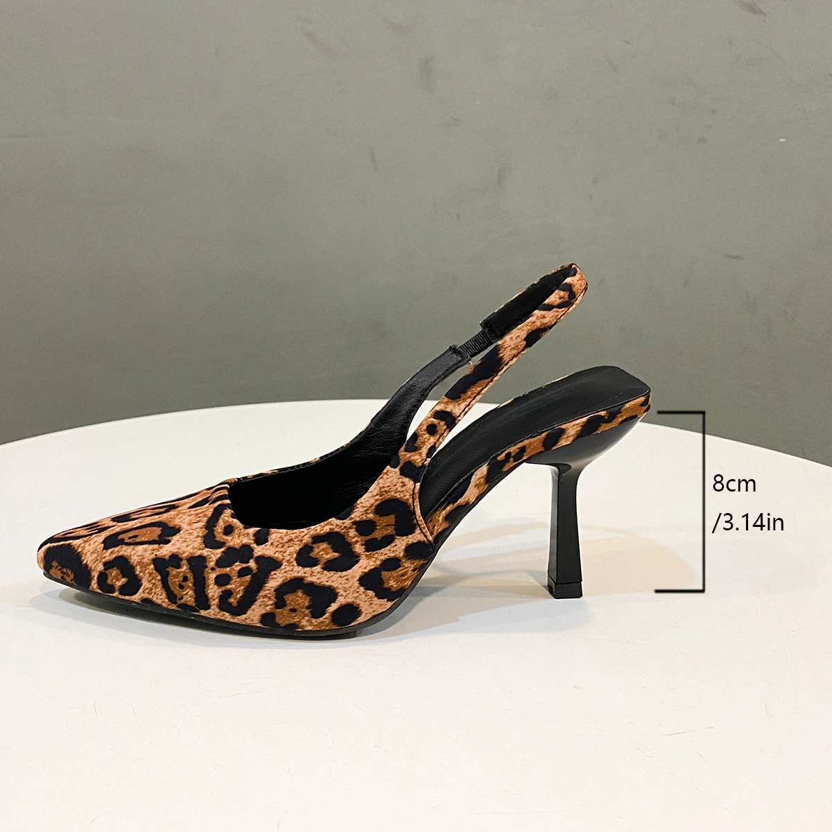 Shoes Woman 2024 Trend Summer Sexy Pointed Toe Simple Color High Heels Outdoor Casual Party Dress Leopard Print Women's Sandals