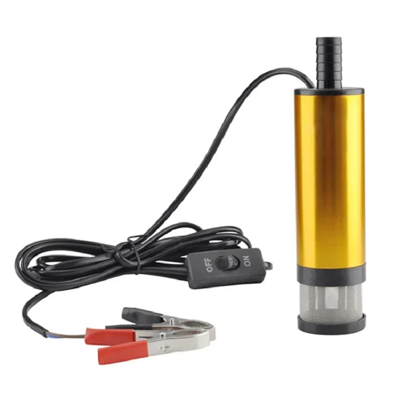 Portable Mini 12V 24V DC Electric Submersible Pump For Pumping Diesel Oil Water Aluminum Alloy Shell 12L/min Fuel Transfer Pump