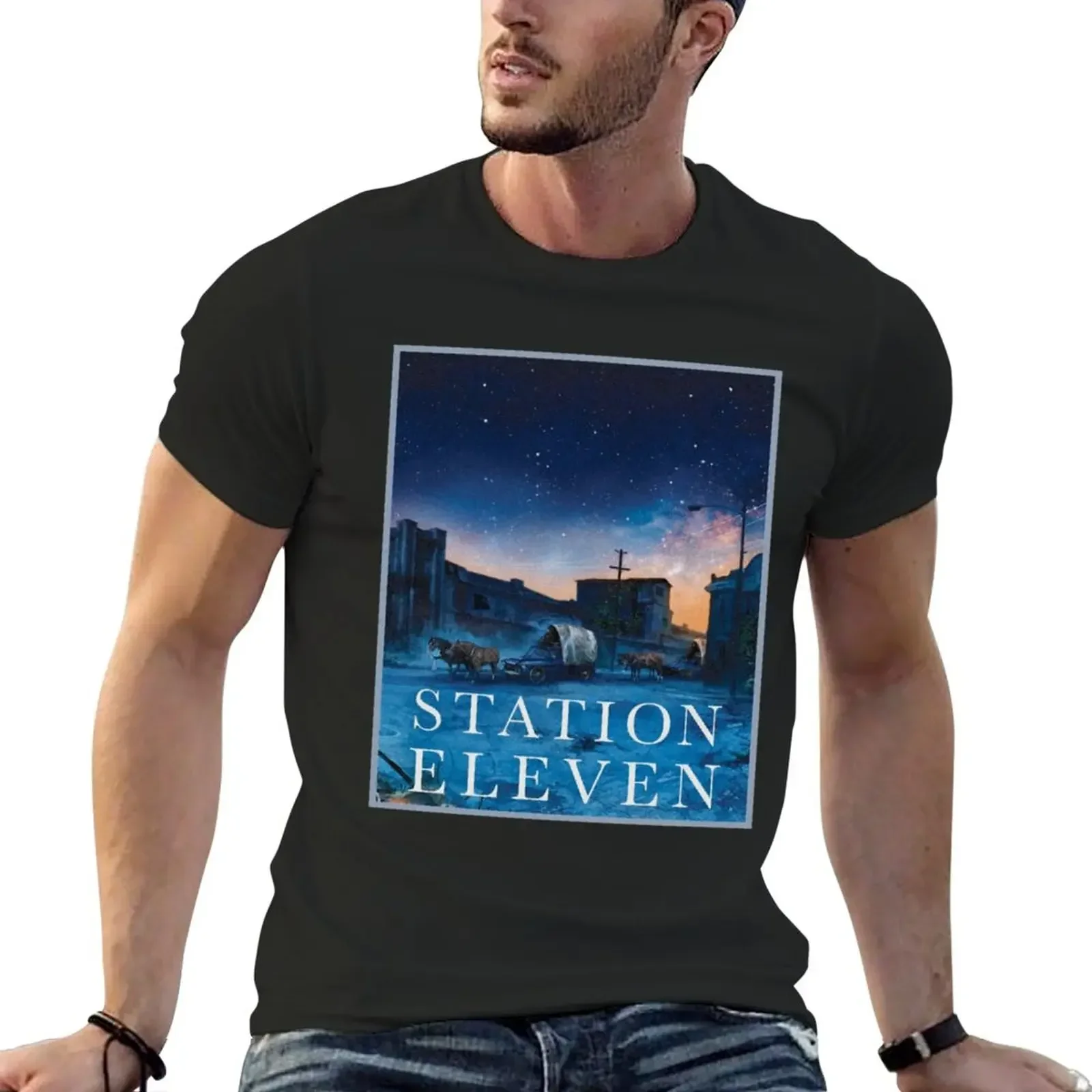 

2024 Aesthetic Men T Shirt Station Eleven 13 T-Shirt Shirts Graphic Tees Summer Top Tops Mens T Shirts Short Sleeves Casual Tops