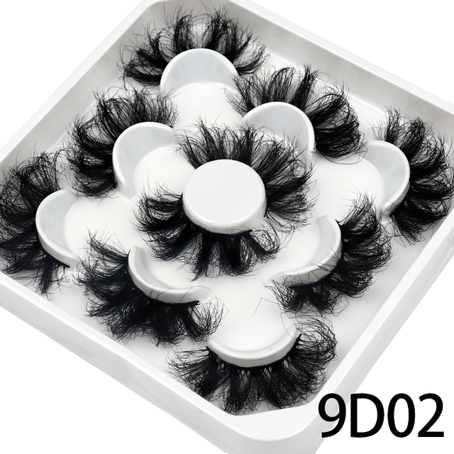 Pairs 25mm 3D Mink Lashes Bulk Russian Volume Fluffy Natural False Eyelashes Thick Dramatic Mink Eyelashes Wholesale maquiagem