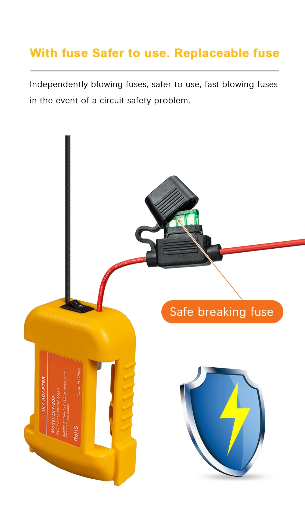 External Battery Adapter Converter for DEWALT 18V/20V/54V Battery DIY Power Tool