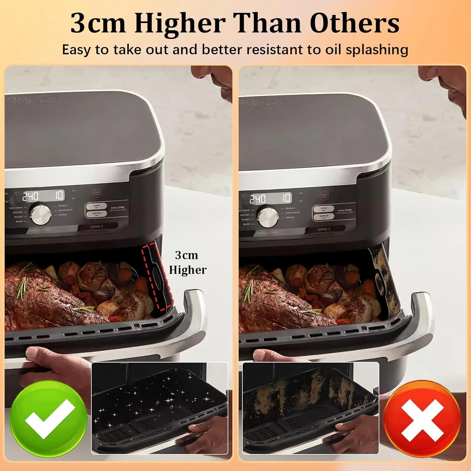 Reusable Silicone Air Fryer Tray and Cooking Utensils Set