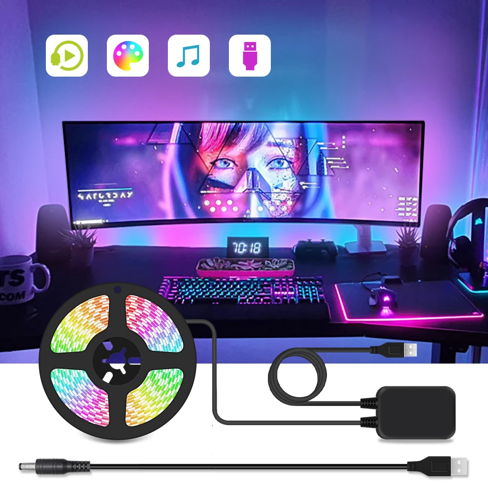 En İyi PC Setup İçin Ambiant PC Backlight RGB LED Strip Light: Gerçek ...