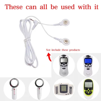 2 Way Electrode Wire Button Cable For EMS Muscle Stimulator Electrode Pads TENS Unit Massage Machine Lead Wires Cables