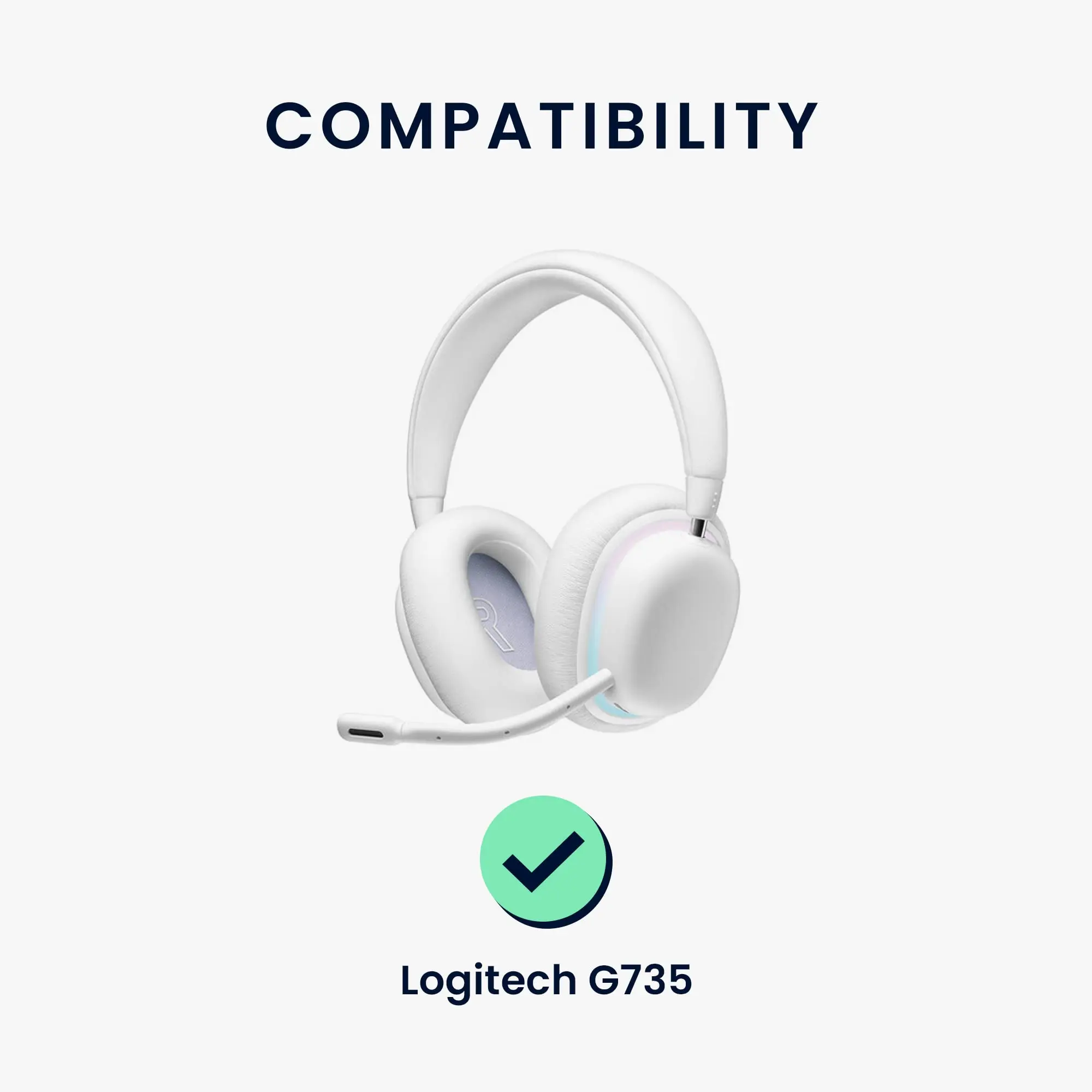 Microphone Compatible with Logitech G735 - Replacement Mic for Gaming Headphones,Detachable Microphone Boom