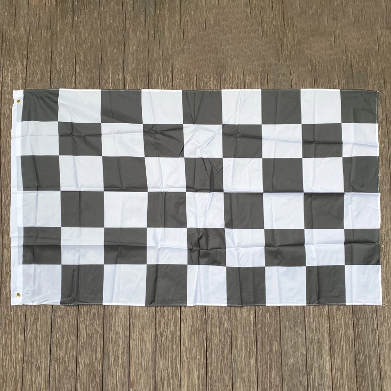 Spedizione Gratuita Xvggdg Banner Plaid In Bianco E Nero 3 * 5Ft Car Racing Flag Racing Bandiere A Scacchi Banner Da Corsa Motorsport