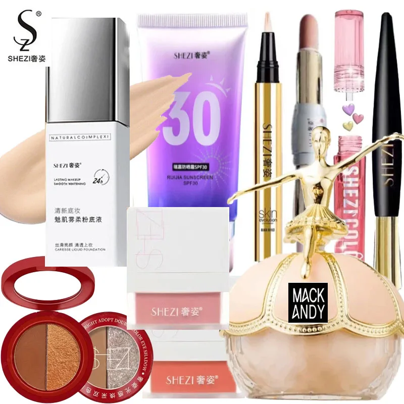 

Shezi Facial Body Anti-Aging Sunscreen Whitening Cream And Mark Andy Professional Cosmetic Combination Kit