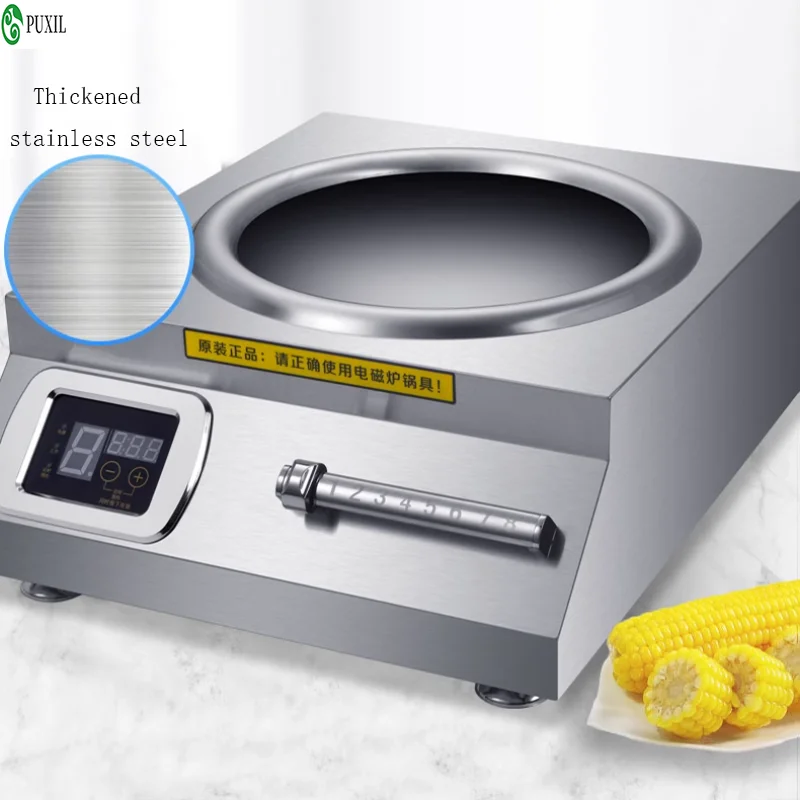 Commercial induction cooker 5000w high-power flat braised meat soup cooker 5kw stir-fry commercial induction cooker convenient 5