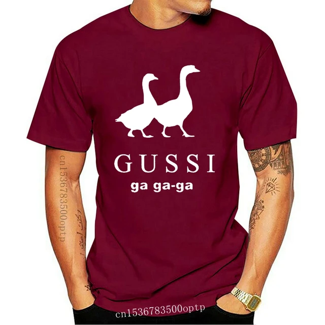 Mens Clothes Funny Satirical Brand T shirt GUSSI Ga Ga Ga Tee Couples  Matching Tops Present| | - AliExpress
