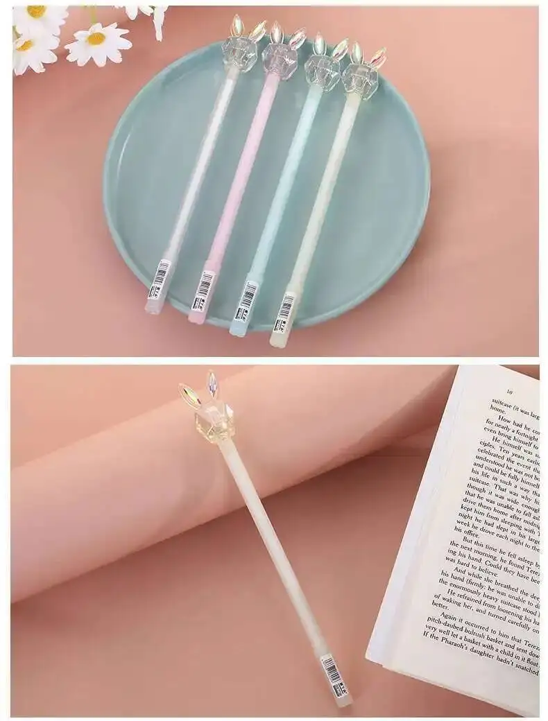 1 Stück Lytwtw's Schreibwaren, niedlicher Kristall-Kaninchen-Gelstift, Schule, Büro, Kawaii-Zubehör, kreative Geschenkstifte – Detail 6