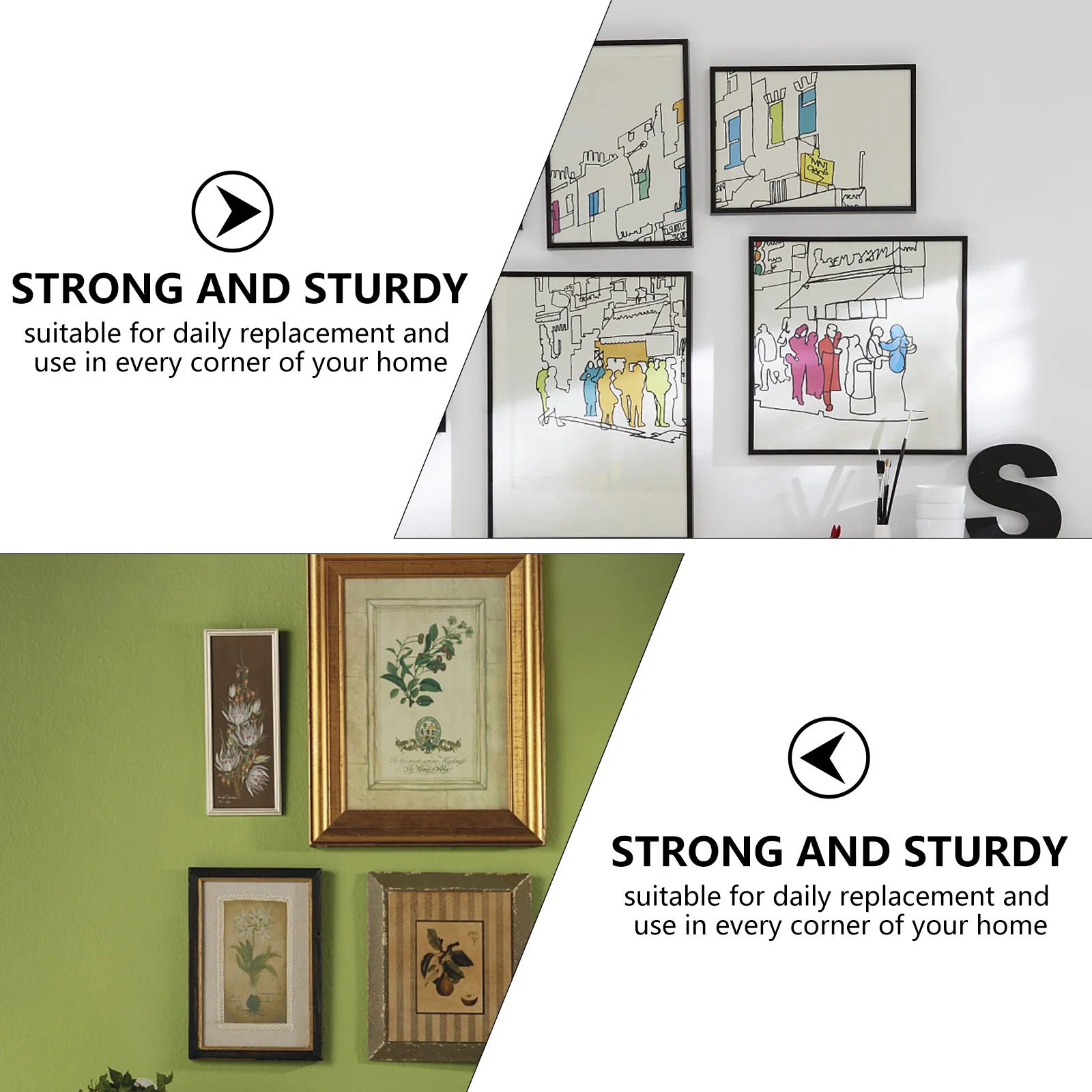 Confezione Da 4 Ganci Per Quadri Autoadesivi, Ganci Per Quadri - Foto 4