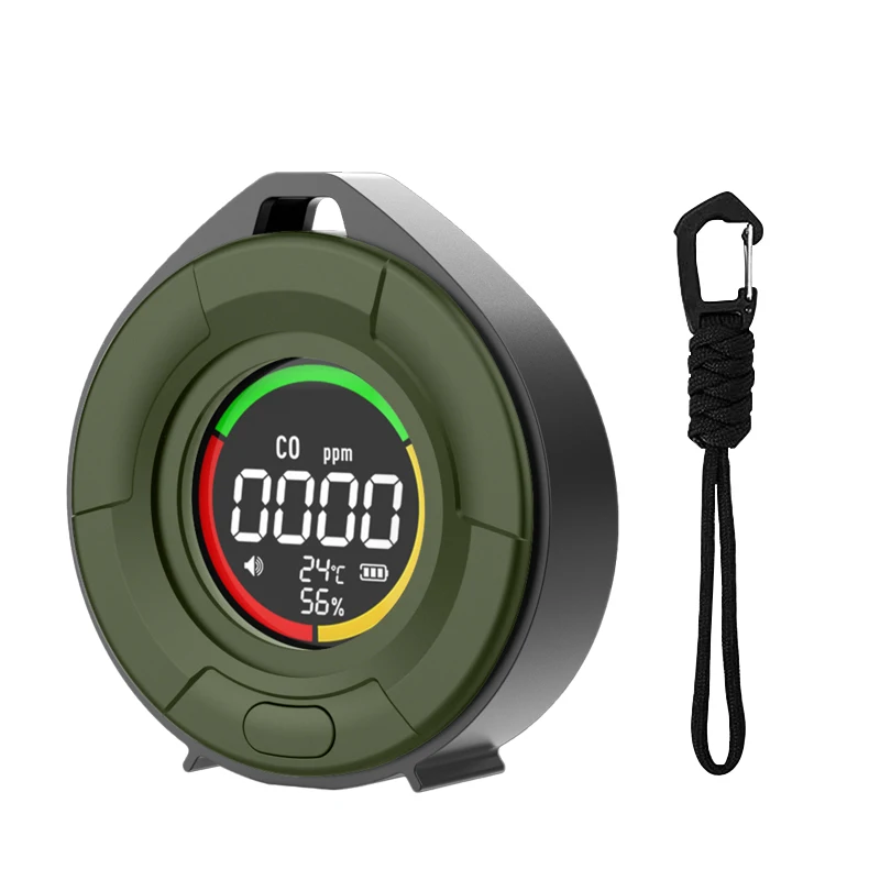 Carbon Monoxide Detector 3-in-1 Portable Rechargeable Travel CO Detector with Loud Alarm