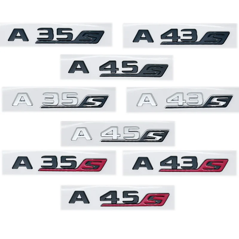 3D ABS 자동차 리어 트렁크 배지 데칼 엠블럼 스티커 S 로고 (메르세데스 AMG A GLA CLA 45 GLE GLC C E 63 S X156 W205 W212 W207 W176 용)
