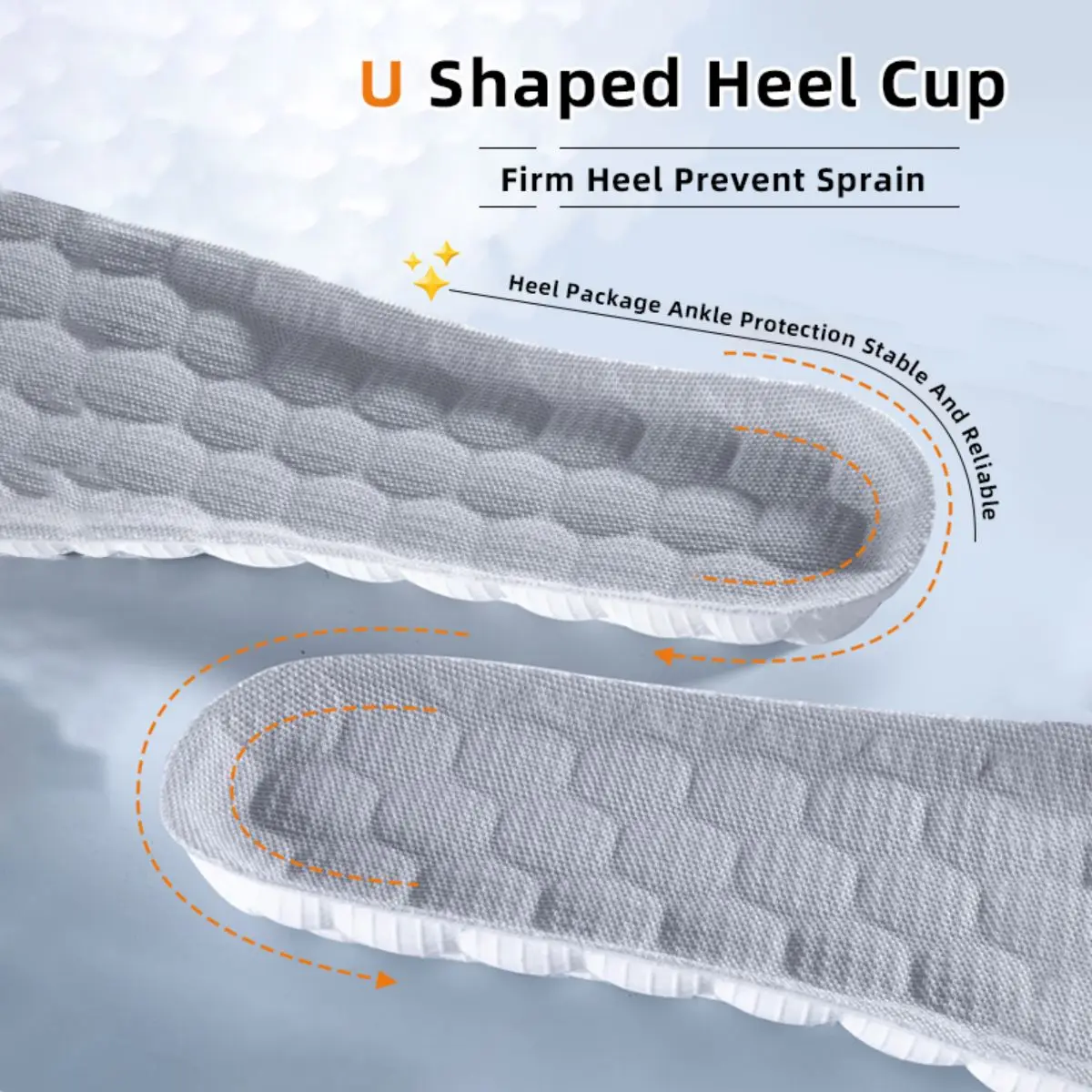 Sport Insoles 1Pair Upgrade Shock Absorption Breathe Anti Slip Running Cushion PU Soft Comfort Feet Care Insole for Shoes