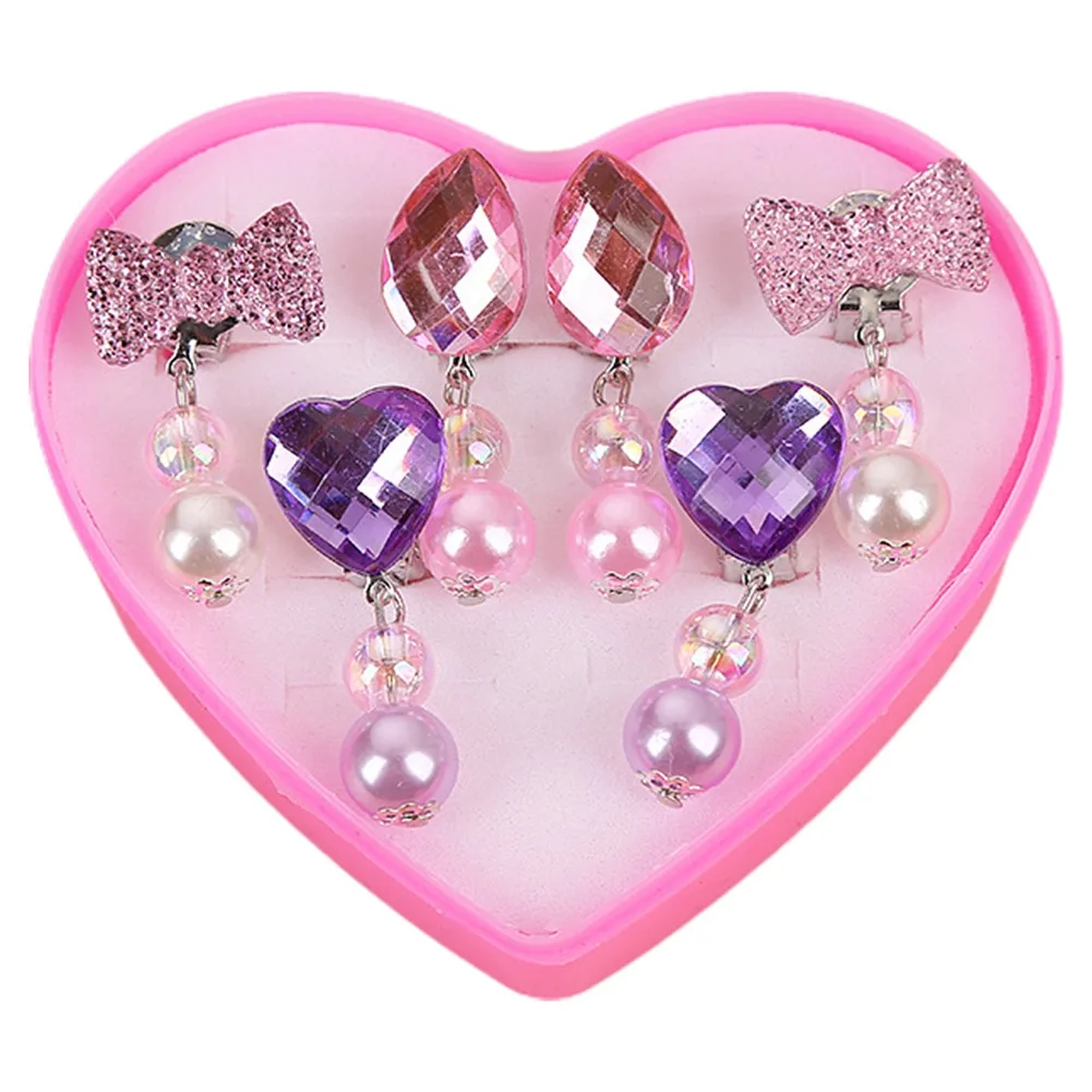 Korean Style Kids Ear Clips - Cute Cartoon Animal No-Piercing Earrings for Girls