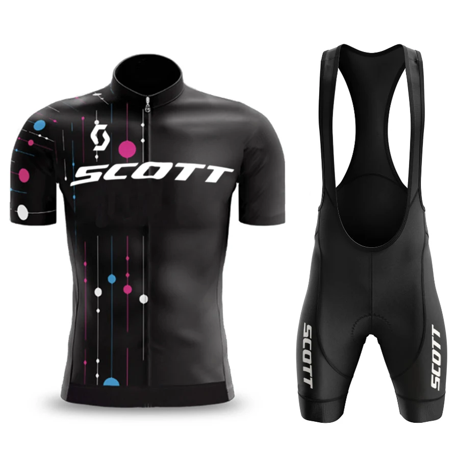 Man 2024 SCOTT Cycling Jersey Set Summer Cycling Clothing MTB Uniform Short Sleeve Jersey Bike Maillot Ropa De Ciclismo