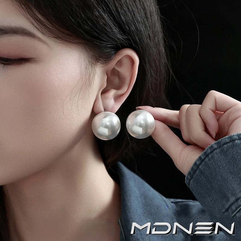 

2024 New Big Pearl Earrings For Women OL Style Jewelry To Send Girls Valentine's Day Gifts