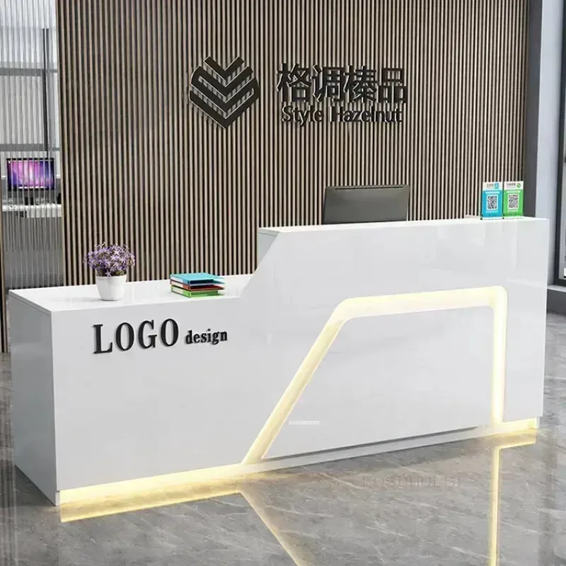 Commercial Bar Cash Register Modern Commercial Company Reception Desks Office Furniture Simple Beauty Salon Reception Desk N