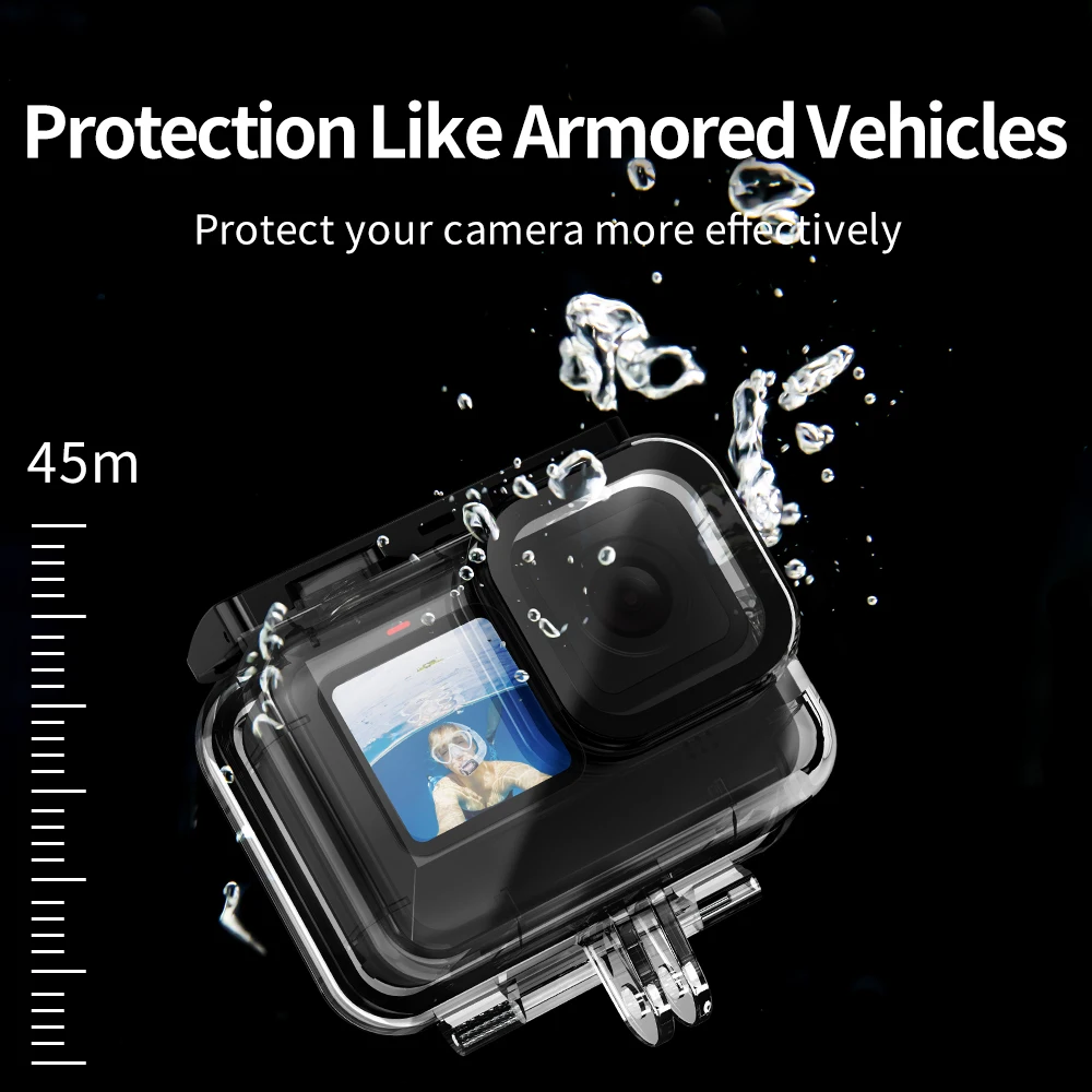 TELESIN Waterproof Diving Case with Lens Filter and Buoyancy Rod Set