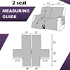 2 Seat Non-Slip Recliner Chair Cover Sofa Slipcover Reversible Pet Cover Protector Couch Cover 2