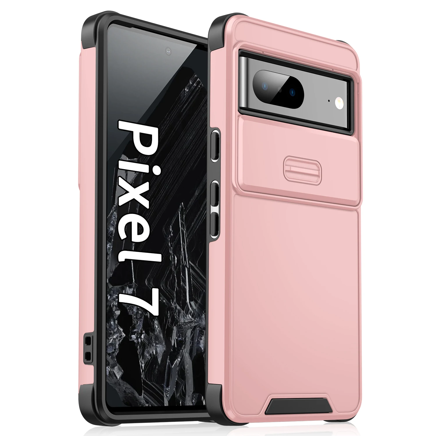 Sleek Slide Camera Case with Lens Protection & Wireless Charging Capability - Shockproof Cover
