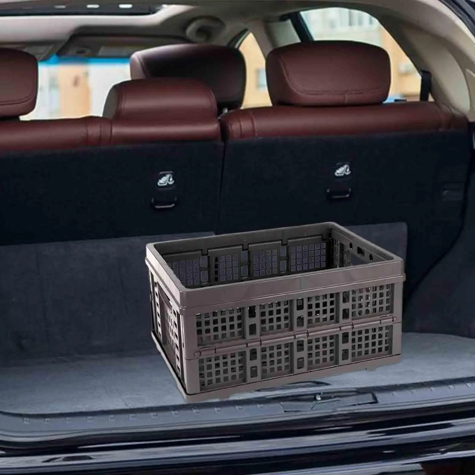 Container Utility Crate Bins Carrier Large Cargo Basket Camping Storage Crate for Picnic Backpacking Traveling Car Bedroom