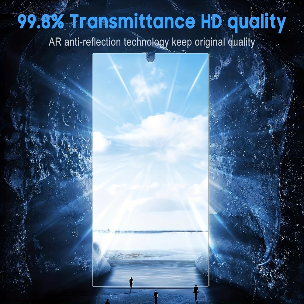 NNBILI 3-teiliger Premium-Displayschutz aus gehärtetem Glas für Samsung Galaxy S26 Ultra, 9H+ Härte, glänzende Oberfläche, Fingerabdruck-Entsperrung – Detail 7