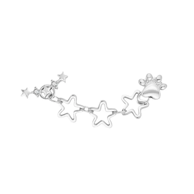 Single Tiny Star Tassel Cat Claw Stud Earrings for Women Simple Fashion Double Ear Hole Mini Earring Party Jewelry