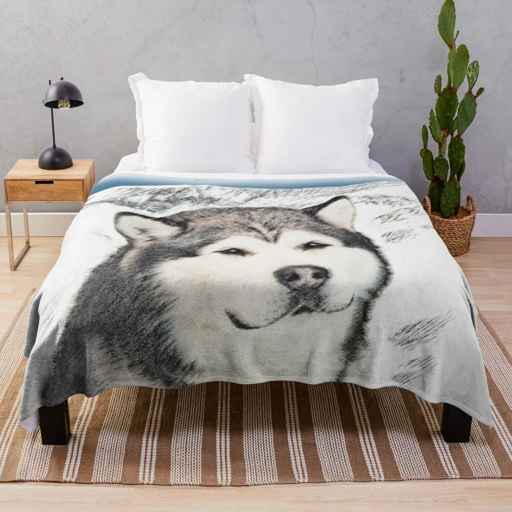 

Alaskan Malamute Throw Blanket