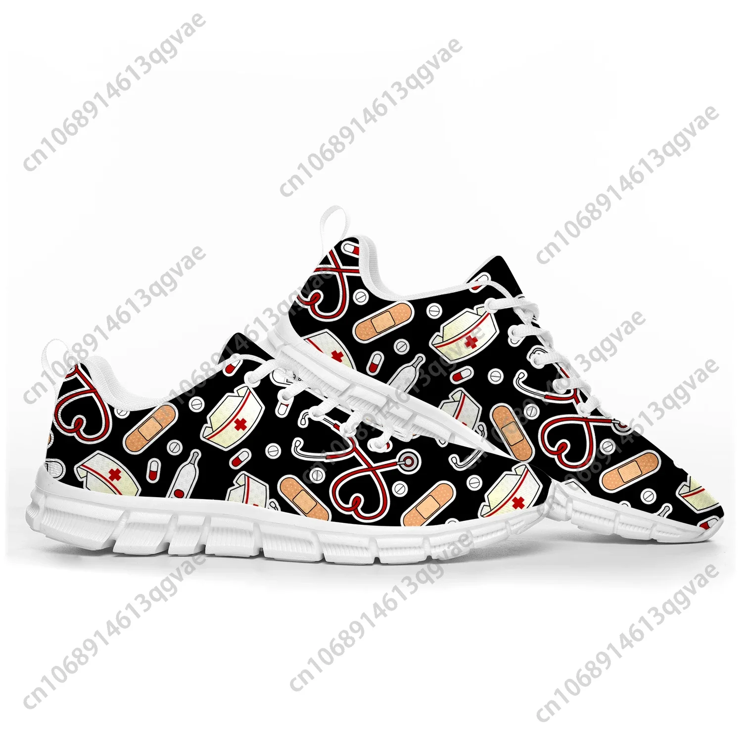 Hospital Nurse Heart Pop Sports Shoes Mens Womens Teenager Kids Children Sneakers Casual Custom High Quality Couple Shoes White