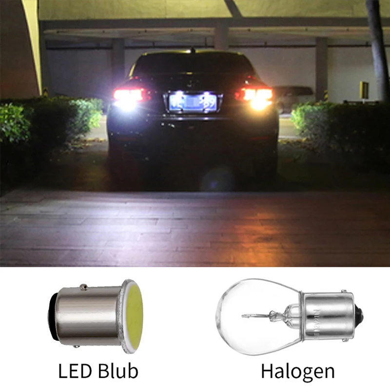 Car LED Light 10pcs 1156 BA15S COB*12SMD For Truck DRL Daytime Running Lamp Reverse Stop Signal Bulb 24V Accessories 6000K