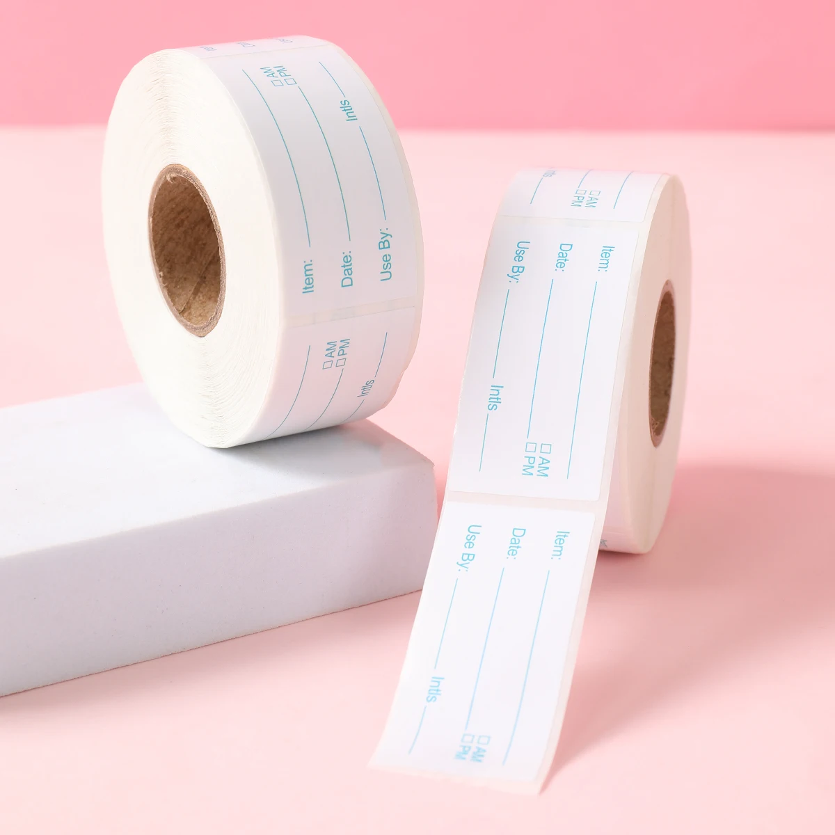 Kitchen Sticker Refrigerator Freezer Food Storage Date Content Label Waterproof Oil Resistant Can Jar Paper Label 500pcs/roll
