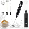 1 PCS Electric Milk Frother Portable Egg Beater USB Rechargeable Handheld Coffee Blender Milk Shaker Mixer Foamer Food Blender 6