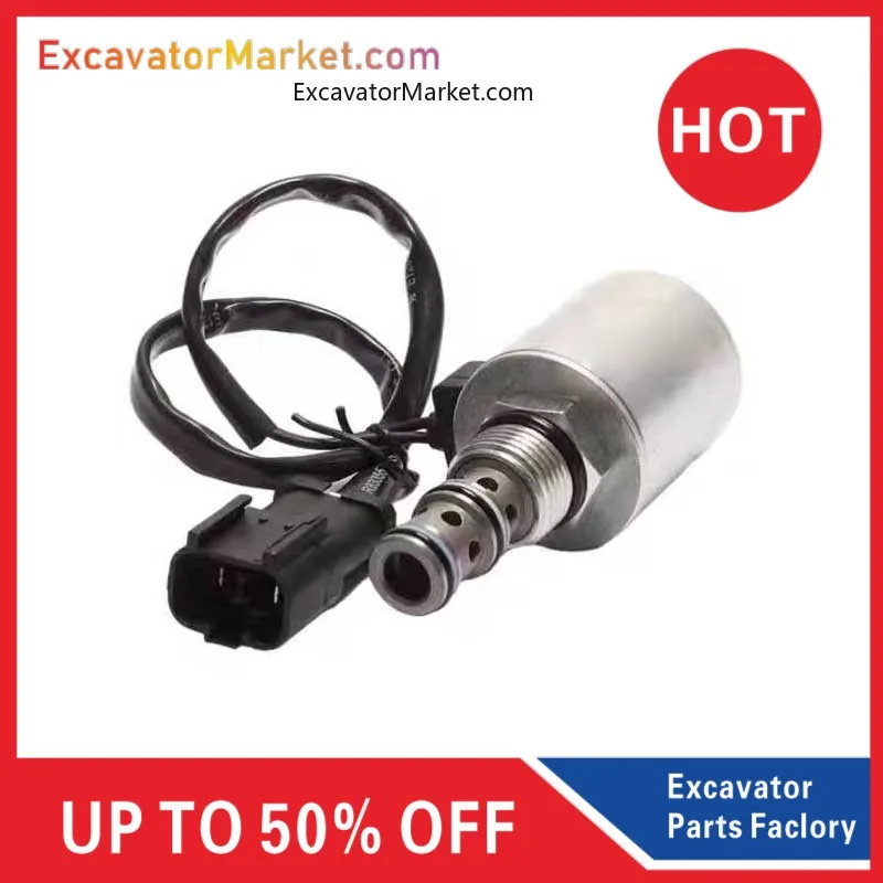 

For Excavator For Komatsu PC200-5-6 Small Head Safety Lock Rotating Travel Solenoid Valve Iron 6D95 Excavator