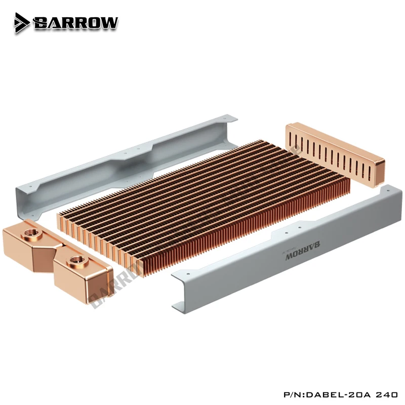 Permutador de Calor Líquido g1 do Computador da Descarga de Água do Radiador de Cobre da Espessura 20 mm para 12cm Ventiladores 240 360 mm - Imagem 2