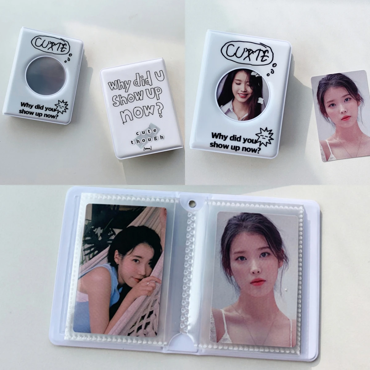 3 Inch Idol Card Binder Photo Album Letter Printed Hollow 40 Pockets Name Card Book Photo Album Photocard ID Holder photo album photo card holder photocard holder