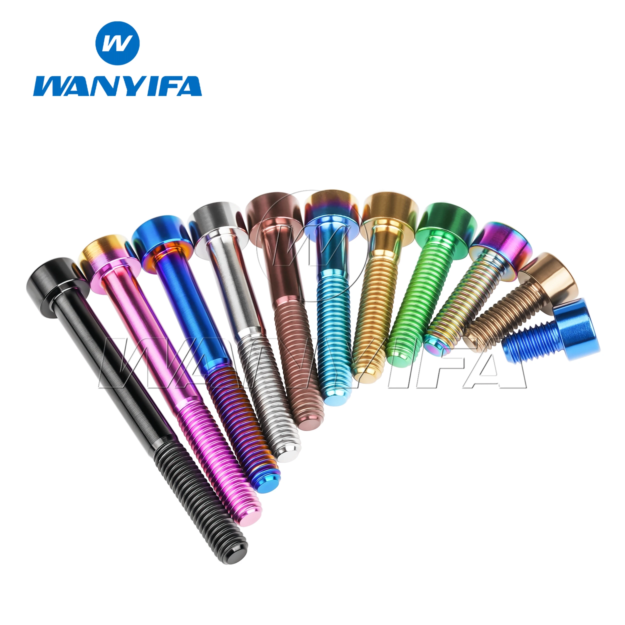 Wanyifa 티타늄 티 볼트 M6 x 10 15 16 18 20 25 30 35 40 45 50 55 60 65mm 자전거 헤드셋 브레이크 용 나사