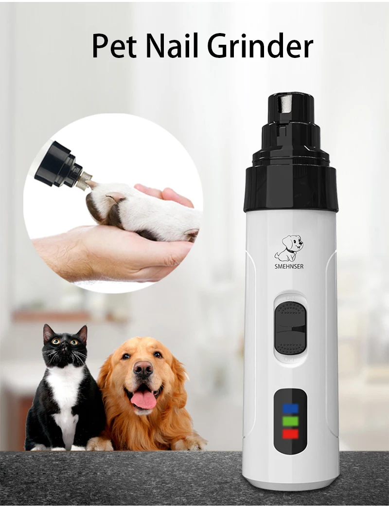 Lime à Ongles électrique Silencieuse Pour Chien Et Chat - Rechargeable, Vitesse Réglable, Sécurisée - Recommandée Par Les Vétérinaires