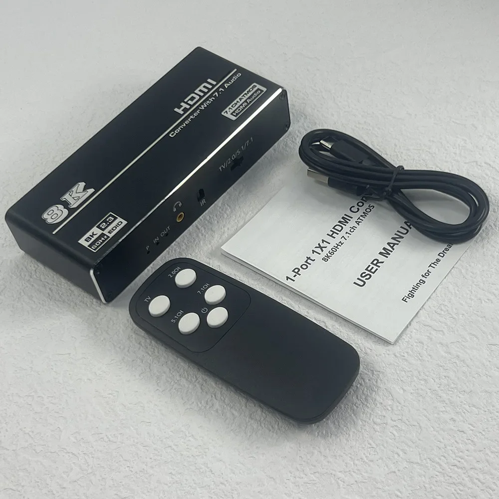 8K 60Hz HDMI オーディオエクストラクター 7.1CH 5.1CH 2CH ステレオ