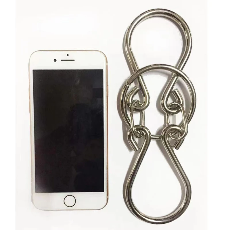 2PCS Metal Puzzle Rings | God Lock & Horseshoe Buckle Brain Teaser | Unlock Challenge For Adults | Logic & Deduction Game