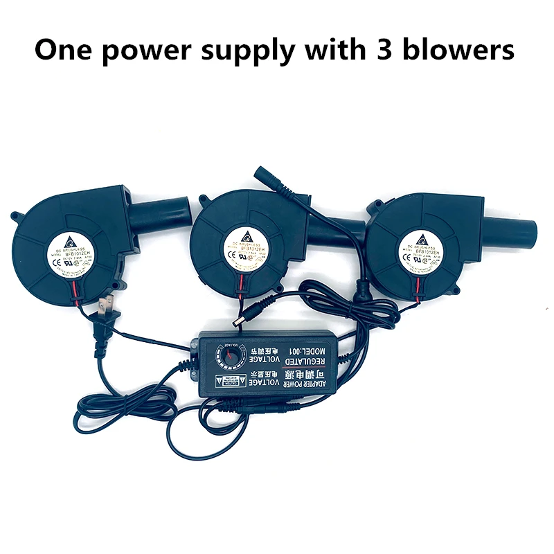Universal Turbo Blower With Velocidade Regulation Fonte de Alimentação Grande Volume de ar Aquecimento de Churrasco 9cm 97x33 mm 100240v 12v 2.94a - Imagem 2