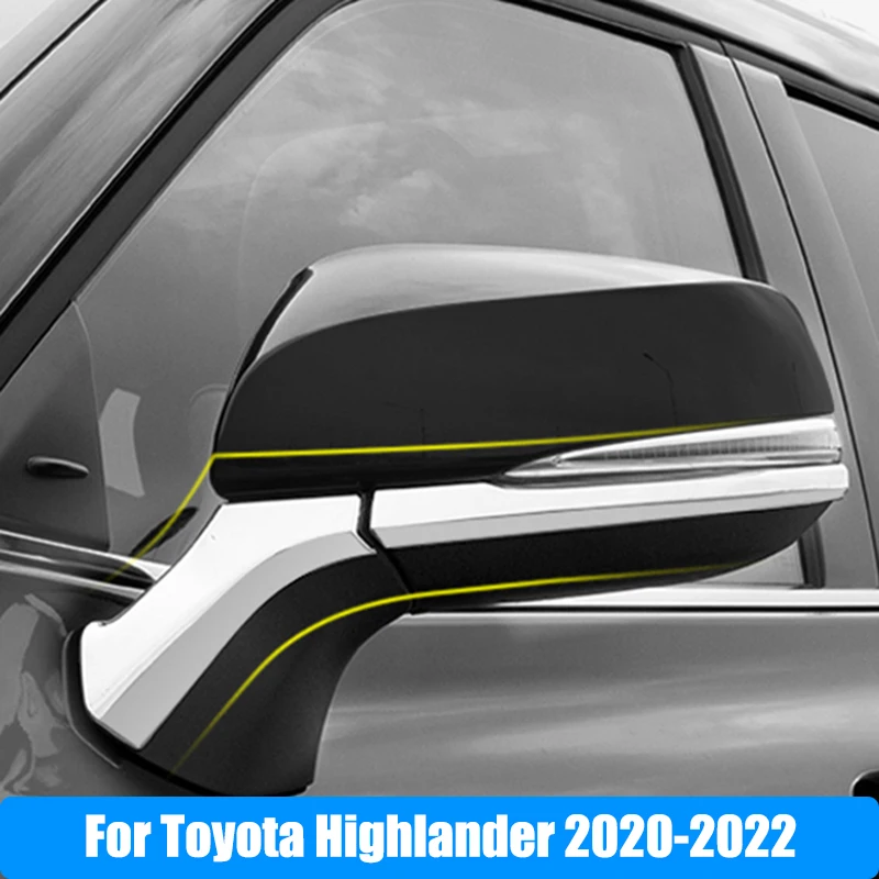 

Боковое зеркало заднего вида из АБС-пластика, базовая Крышка для зеркала заднего вида, аксессуары для Toyota Highlander Kluger 2020-2022