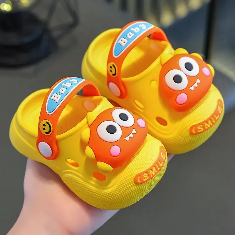 Anti-slip Children's Slippers Cartoon Soft Soled Walking Shoes Comfort Cute Cartoon Baby Boys Girls Outdoor Beach Slippers